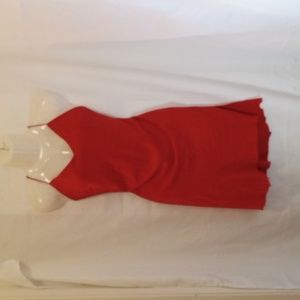Red strapless Fendi dress